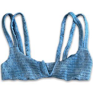 Planet blue swim blue life smocked blue bikini set